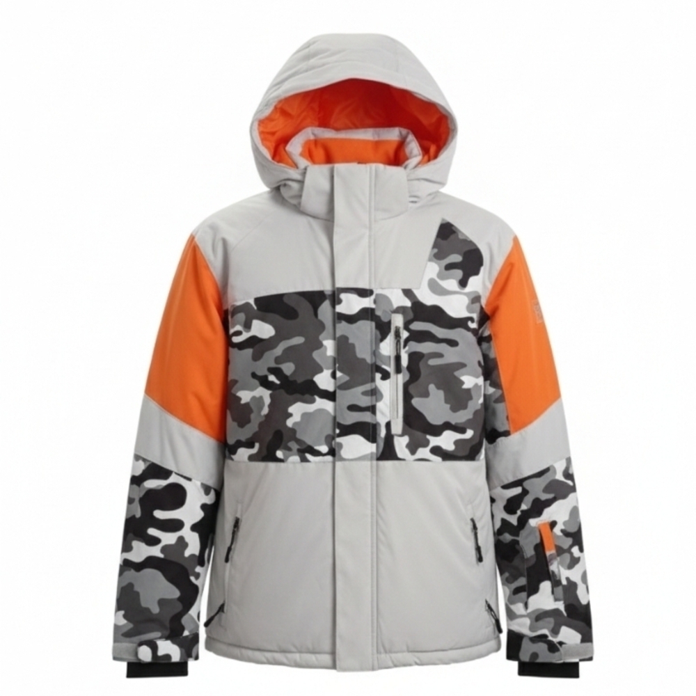 Arctix Kids Camo Jacket - Gray and Orange